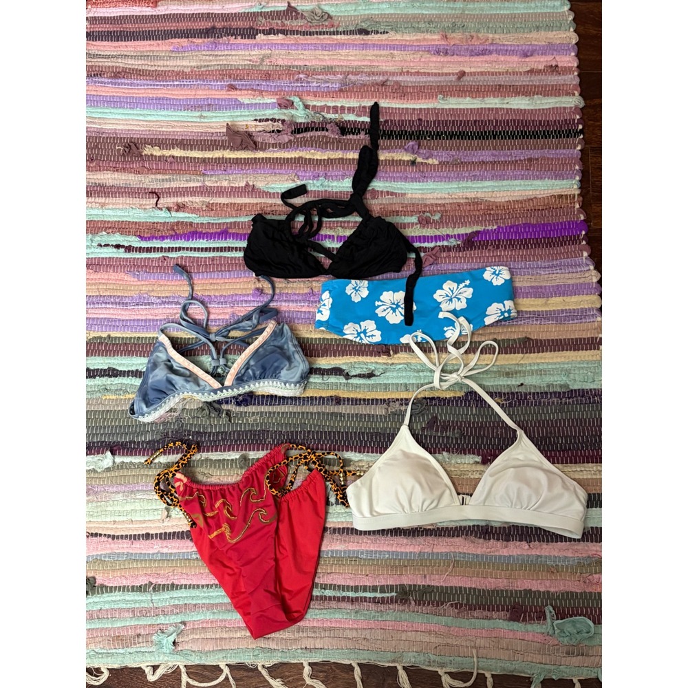 Lot of 5 Womens Bikini Separates Mixed‎ Brands Styles Size XS
